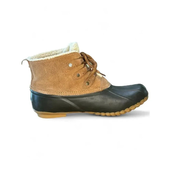Sporto Quack Women's Duck Boots Ankle Rubber Leather 8M - Picture 9 of 11
